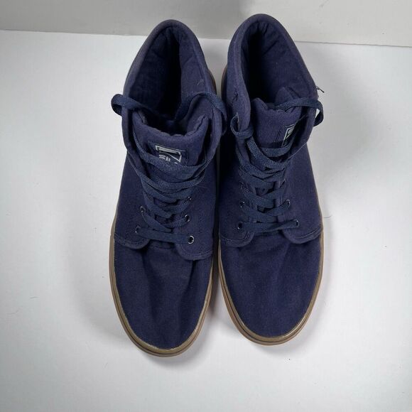 Fila Mid Blue/Gum Canvas Lace Up Athletic Skateboard Shoes Men's Size 11 - Picture 6 of 8